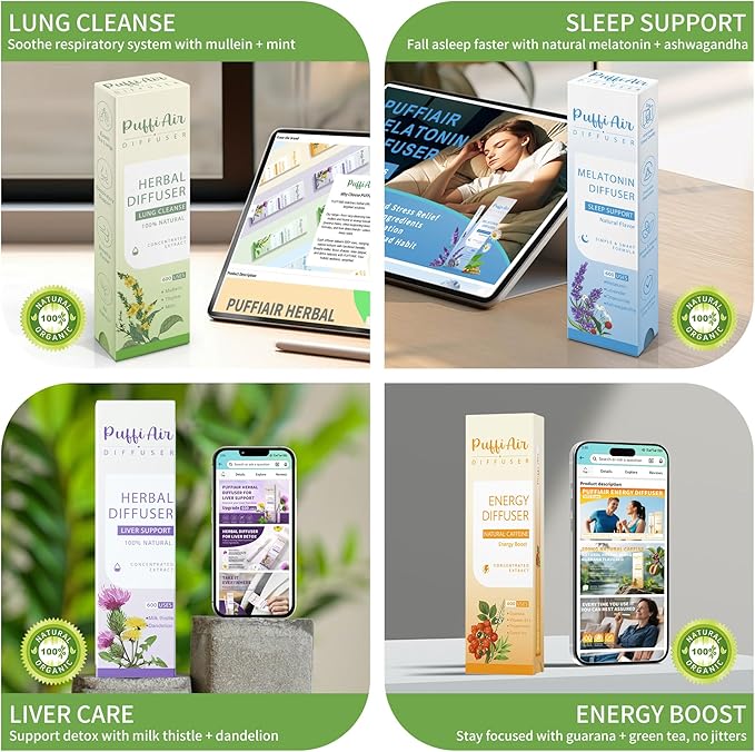Pack of 4 Herbal Diffuser Puffiair